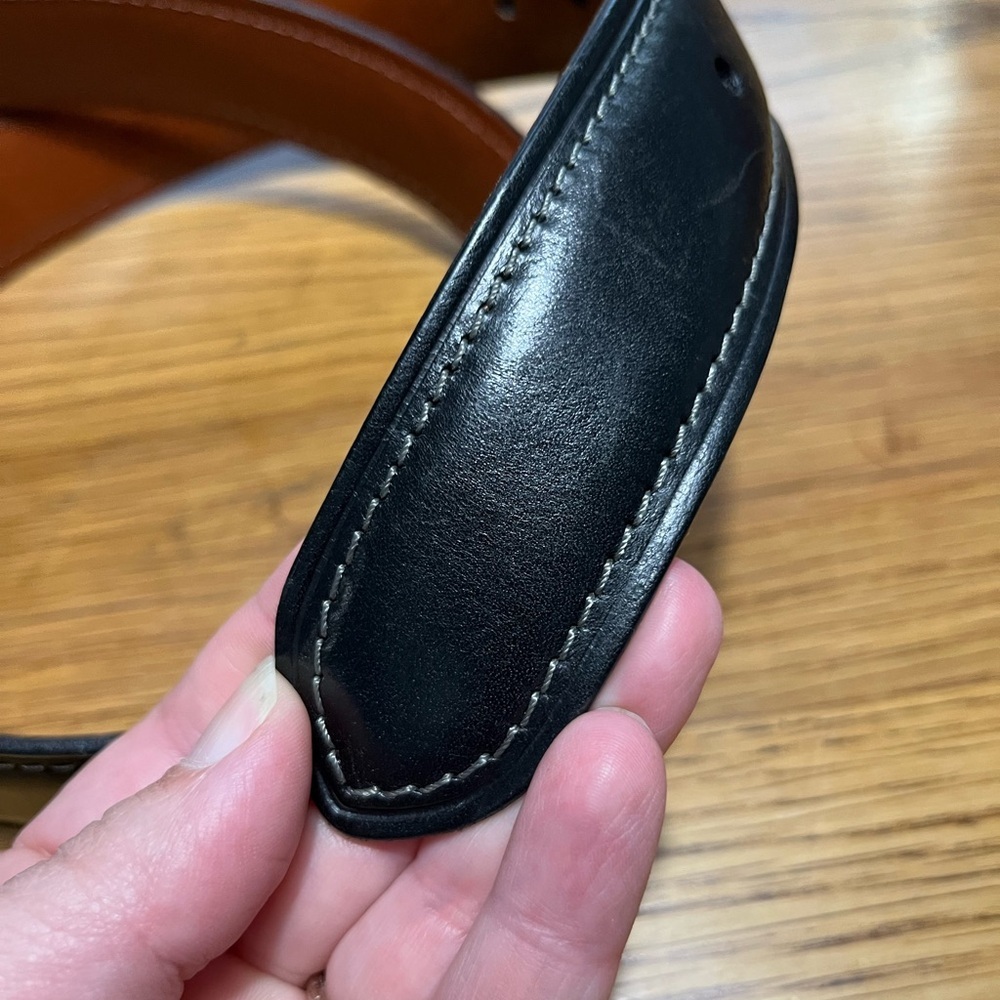 Coach Men's Black Leather Belt Size 40 - Picture 5 of 10